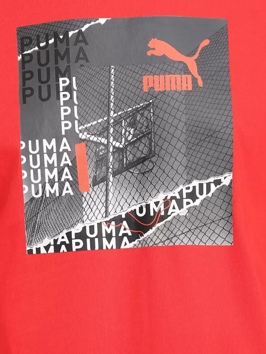 Puma Men Red & White Printed Graphic Photo Print T-Shirts (5)