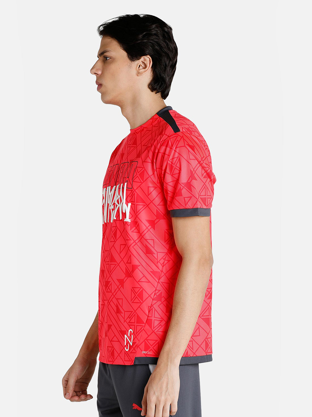 Puma Men Red & White Printed Neymar Jr Football Jersey T-Shirts (2)