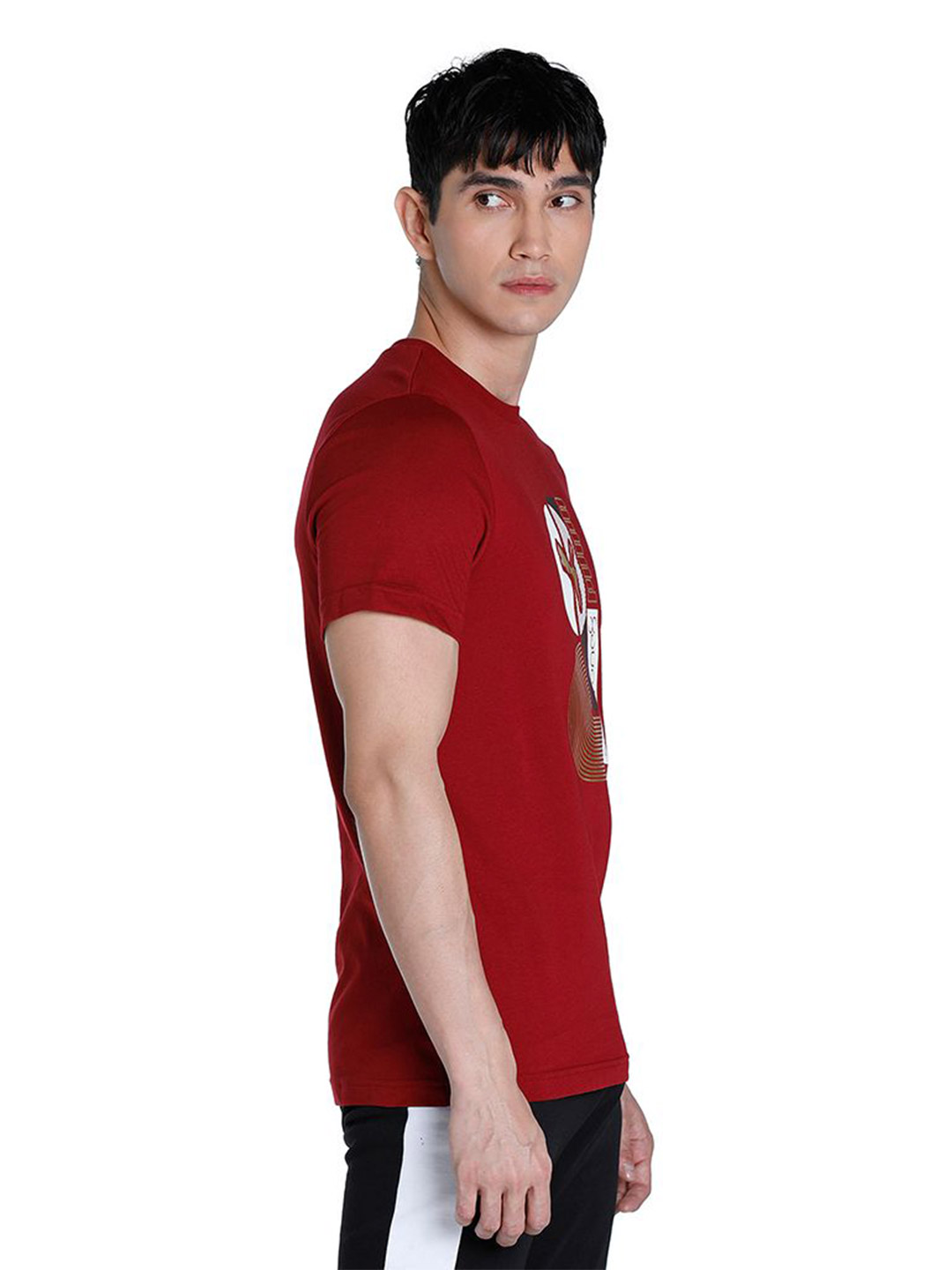 Puma Men Rhubarb Printed one8 Virat Kohli Gold Foil T-Shirt (4)