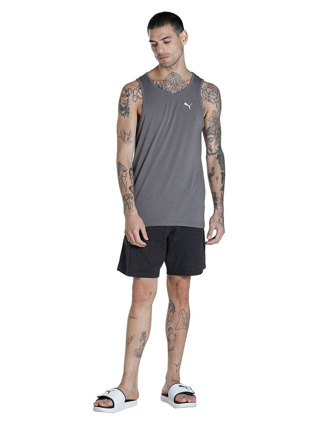 Puma Men Smoked Pearl Printed Premium Soft Touch Tank Pack of 1 (5)