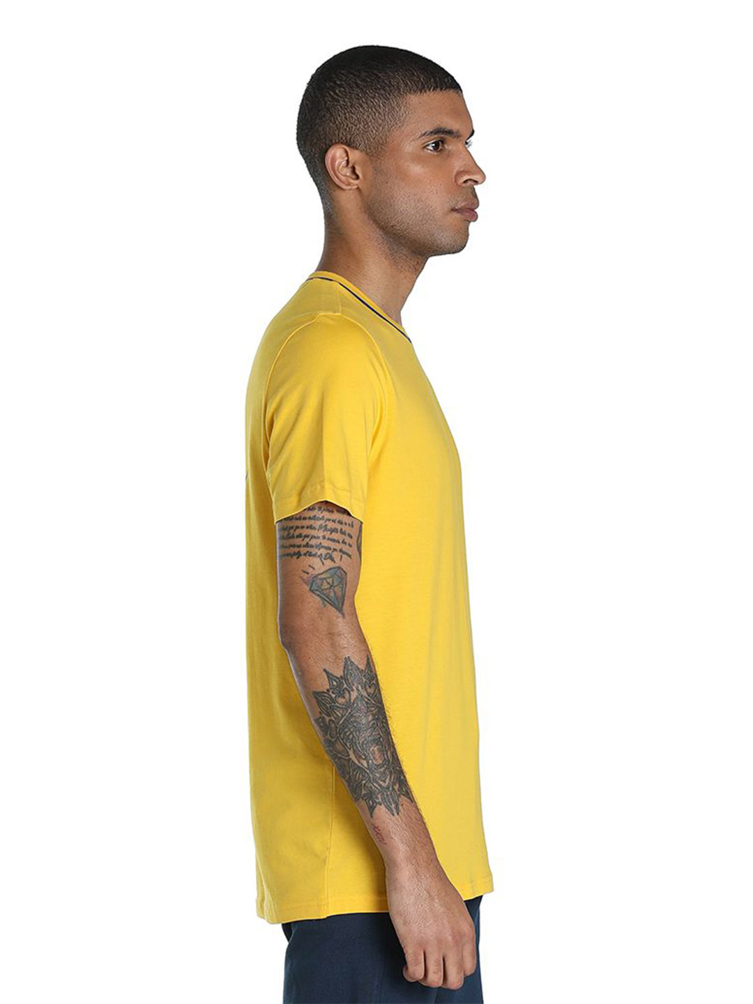 Puma Men Sun Ray Yellow Printed PUMA x 1DER KL Rahul Back Logo T-Shirt (3)
