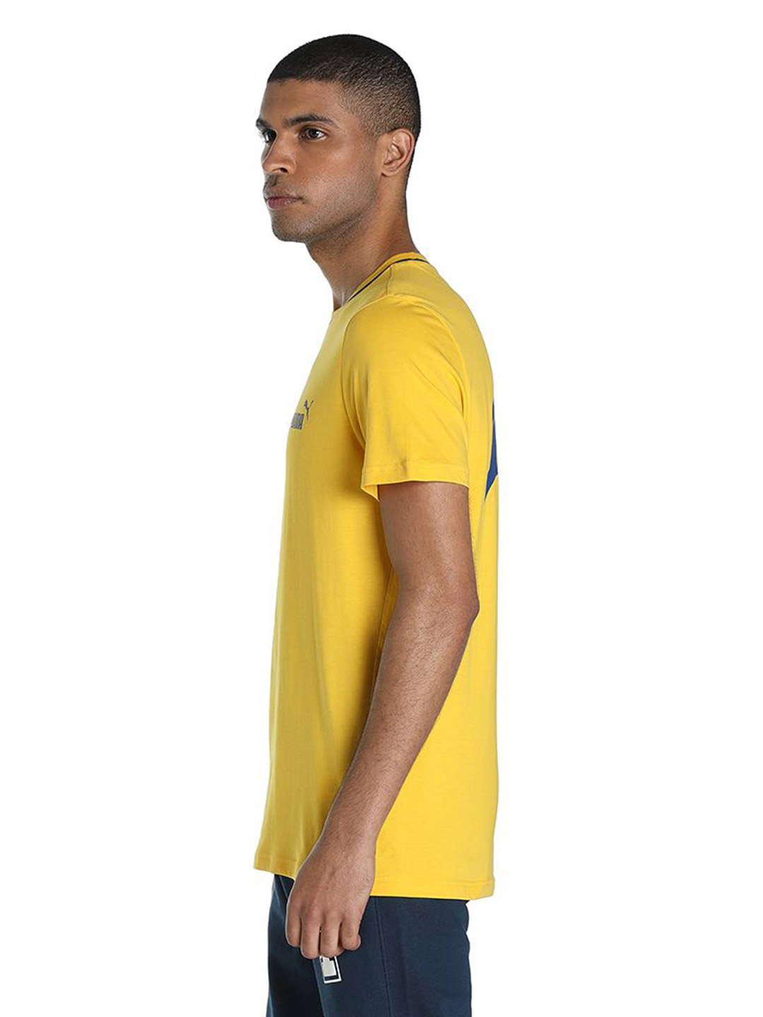 Puma Men Sun Ray Yellow Printed PUMA x 1DER KL Rahul Back Logo T-Shirt (4)