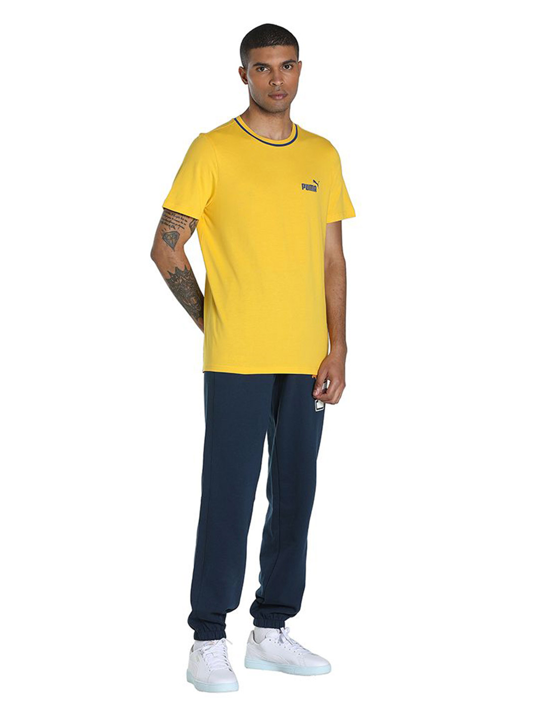 Puma Men Sun Ray Yellow Printed PUMA x 1DER KL Rahul Back Logo T-Shirt (5)