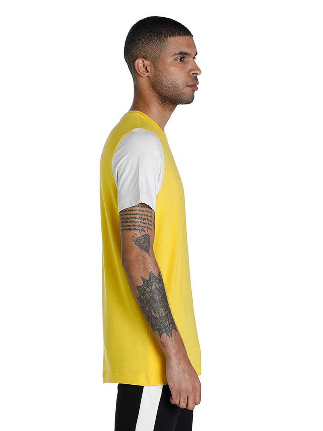 Puma Men Sun Ray Yellow Printed PUMA x 1DER KL Rahul Varsity T-Shirt (4)