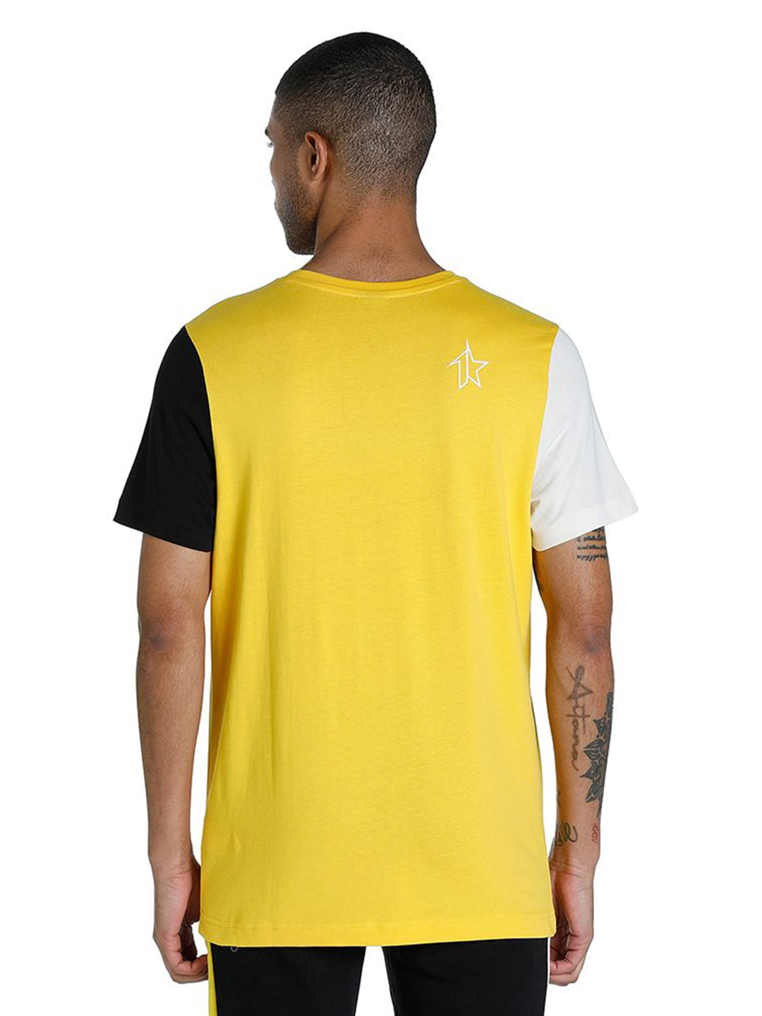Puma Men Sun Ray Yellow Printed PUMA x 1DER KL Rahul Varsity T-Shirt (2)