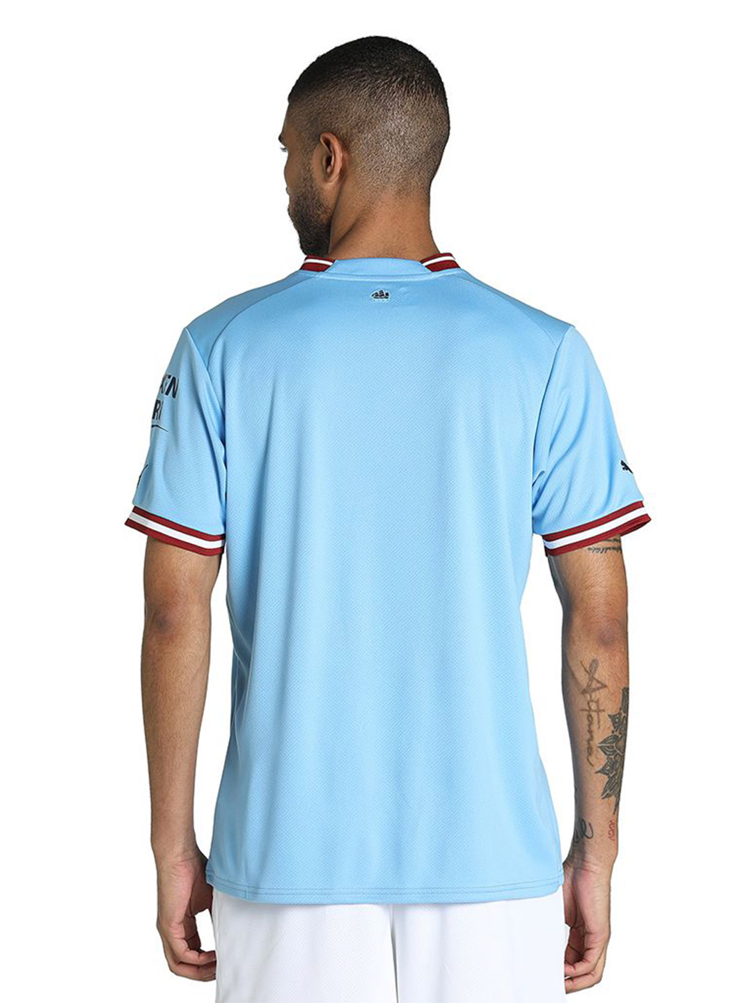 Puma Men Team Light Blue-Intense Red Printed Manchester City FC Home Replica Jersey (3)