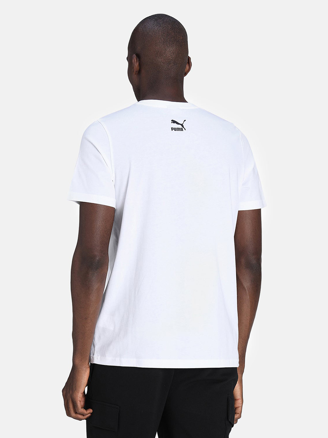 Puma Men White & Black Printed Graphic Box Logo Play T-Shirts (3)