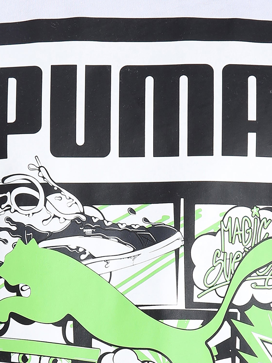 Puma Men White & Black Printed Graphic Box Logo Play T-Shirts (6)