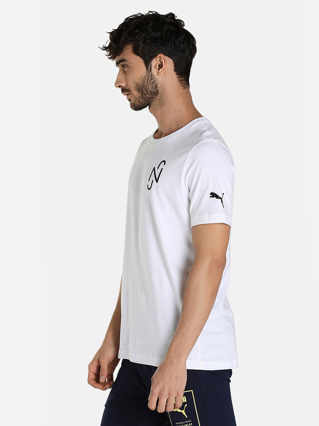 Puma Men White & Black Printed Neymar Jr Copa T-Shirts (3)