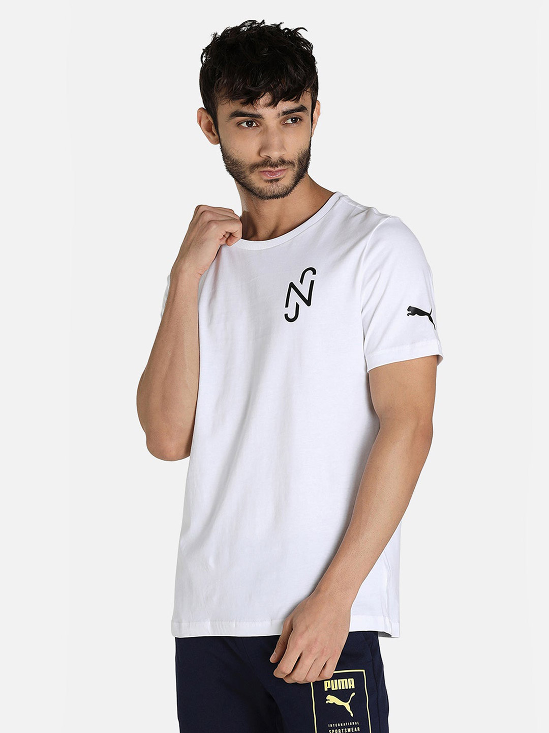 Puma Men White & Black Printed Neymar Jr Copa T-Shirts (4)
