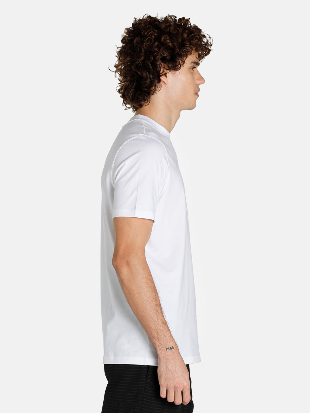 Puma Men White Brand Logo Graphic Printed Round Neck T-Shirt (2)