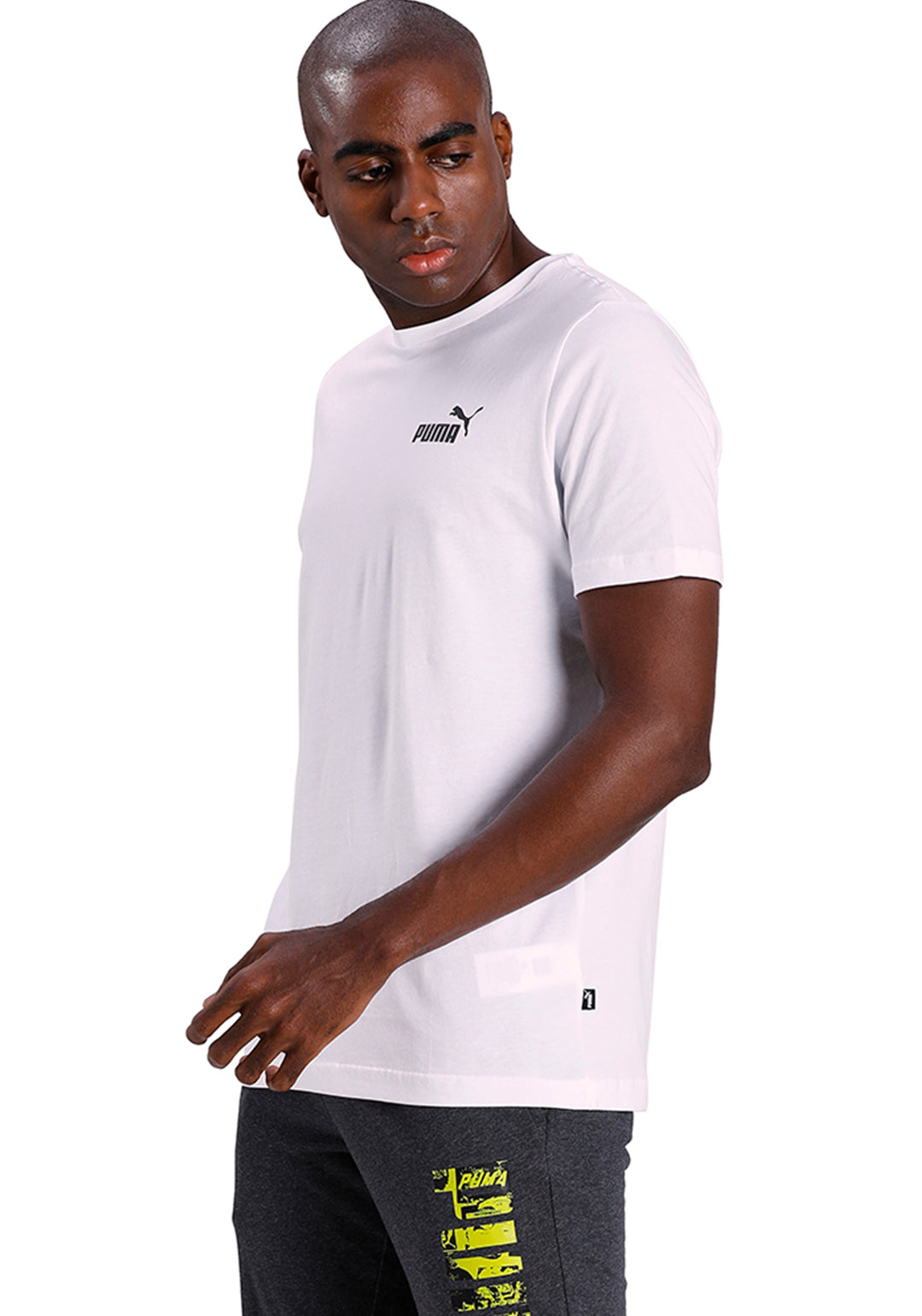 Puma Men White ESS Small Logo T-Shirt (2)