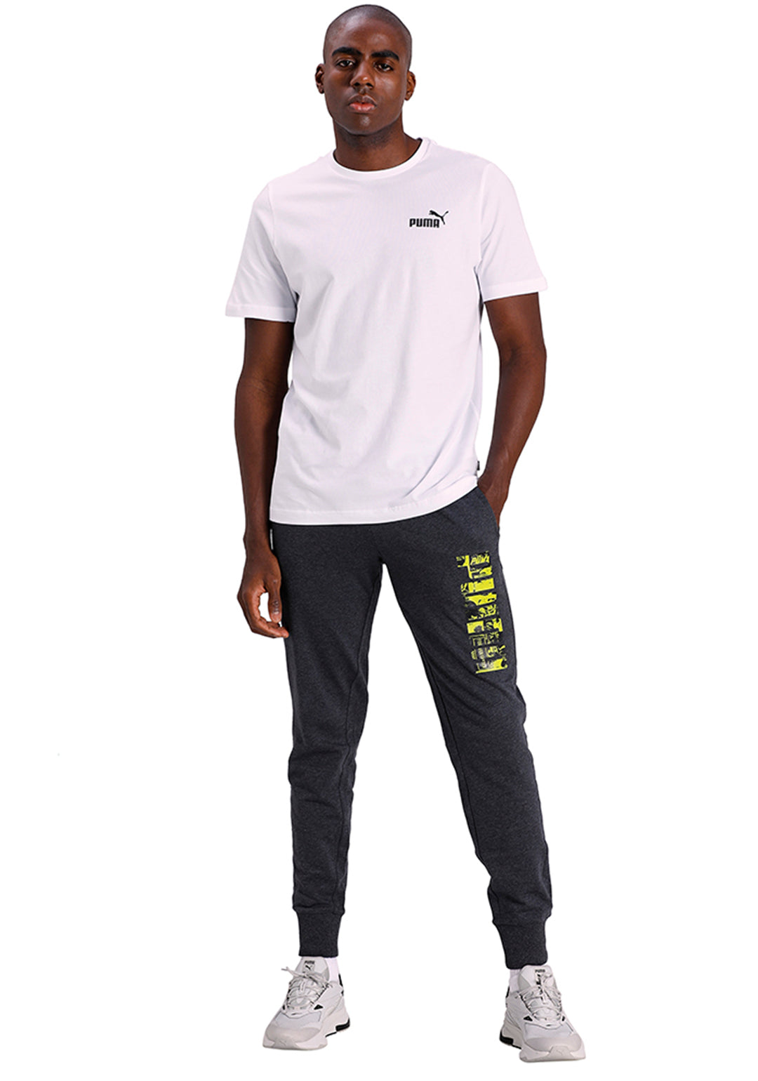 Puma Men White ESS Small Logo T-Shirt (5)