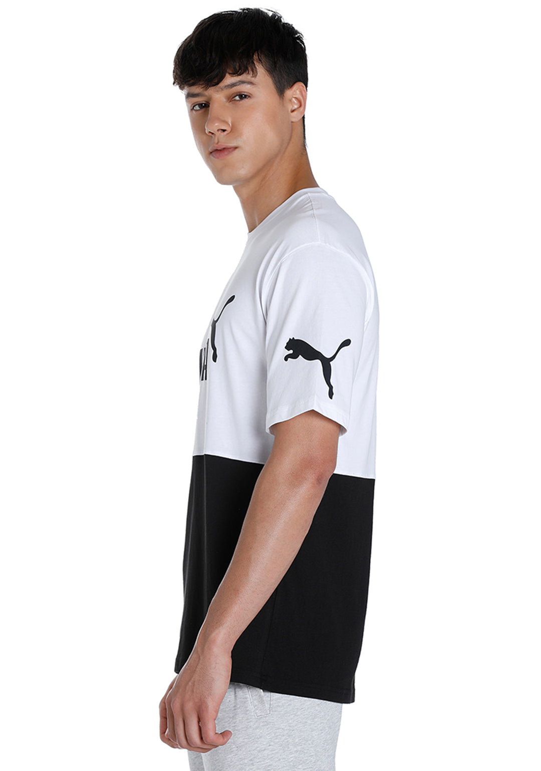 Puma Men White PUMA POWER Colorblock T-Shirt (2)