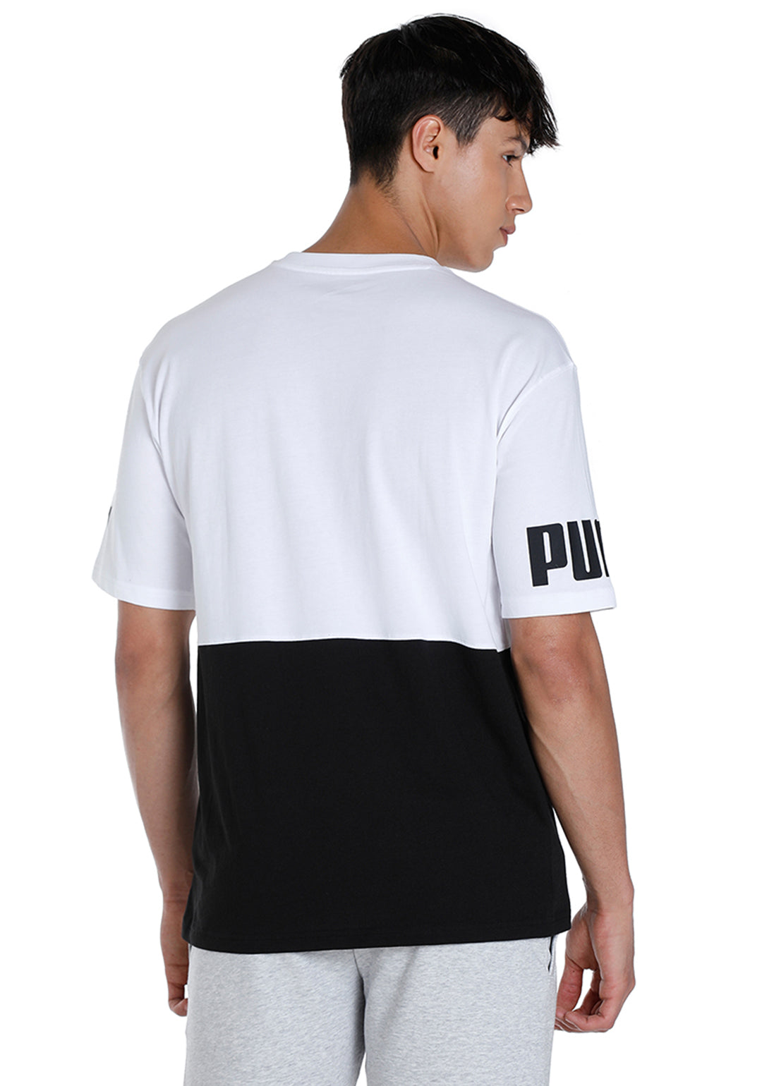 Puma Men White PUMA POWER Colorblock T-Shirt (3)