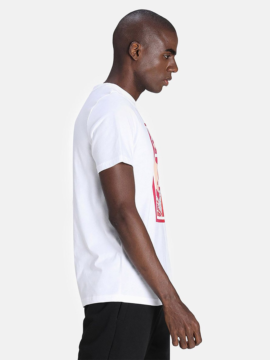 Puma Men White & Red Printed Graphic Box Logo Play T-Shirts (2)