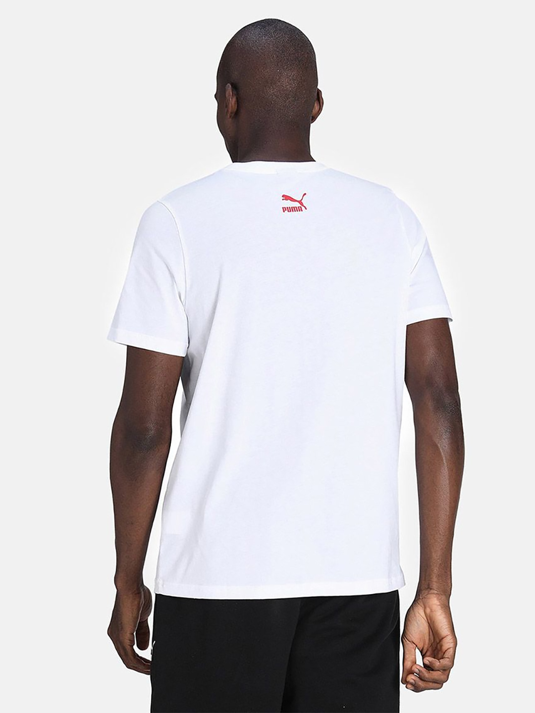 Puma Men White & Red Printed Graphic Box Logo Play T-Shirts (3)