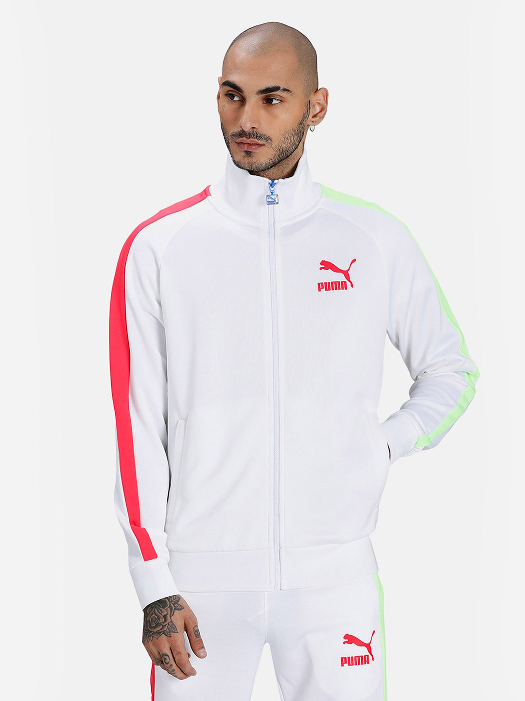 Puma Men White-Spectra Solid Iconic Track Jacket (1)