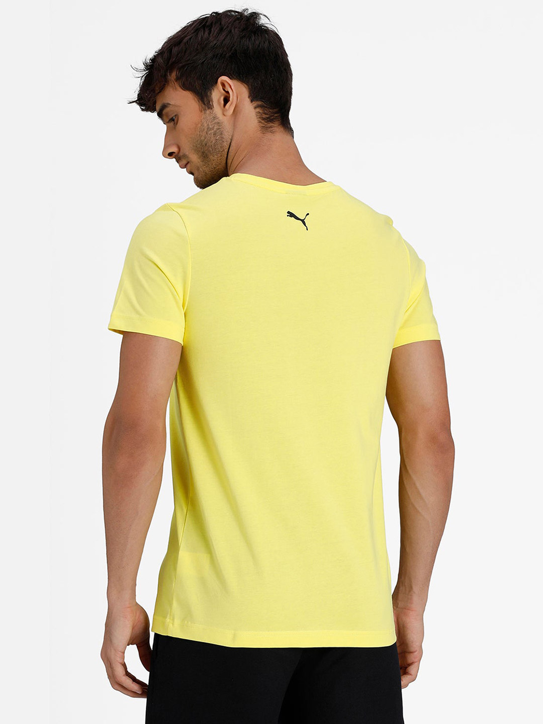 Puma Men Yellow & Black Graphic Printed T-Shirts (3)