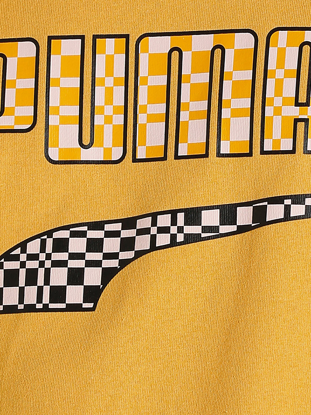 Puma Men Yellow Printed Downtown Logo T-Shirts (6)