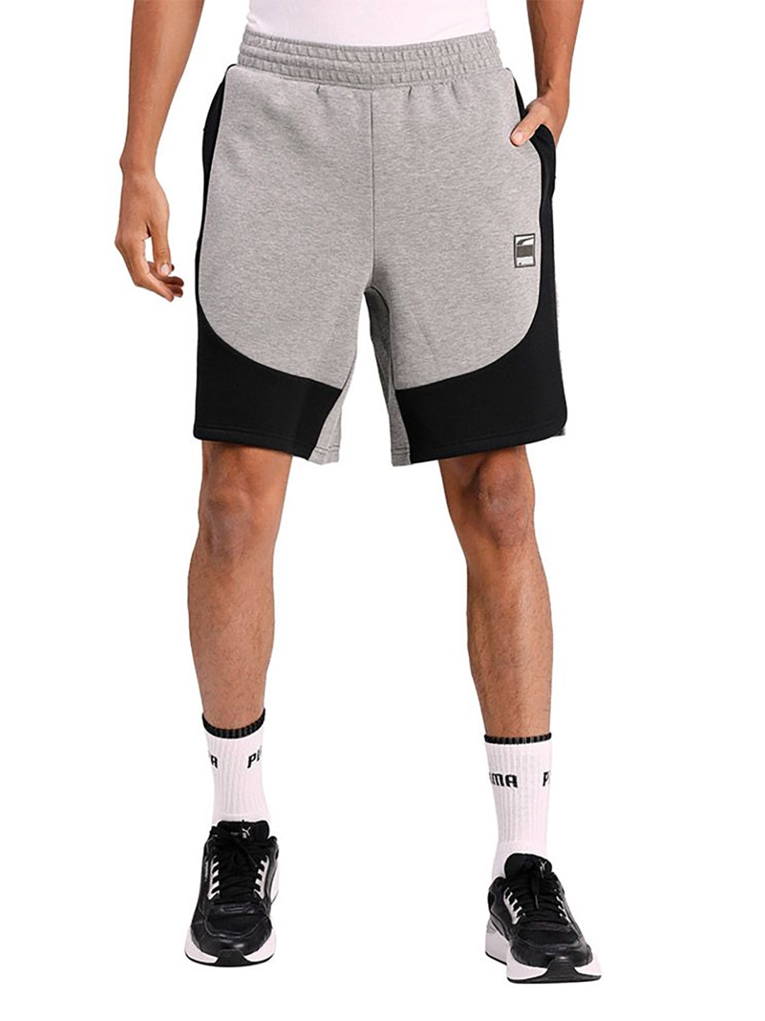Puma Puma Dime Mens Grey and Black Shorts (1)
