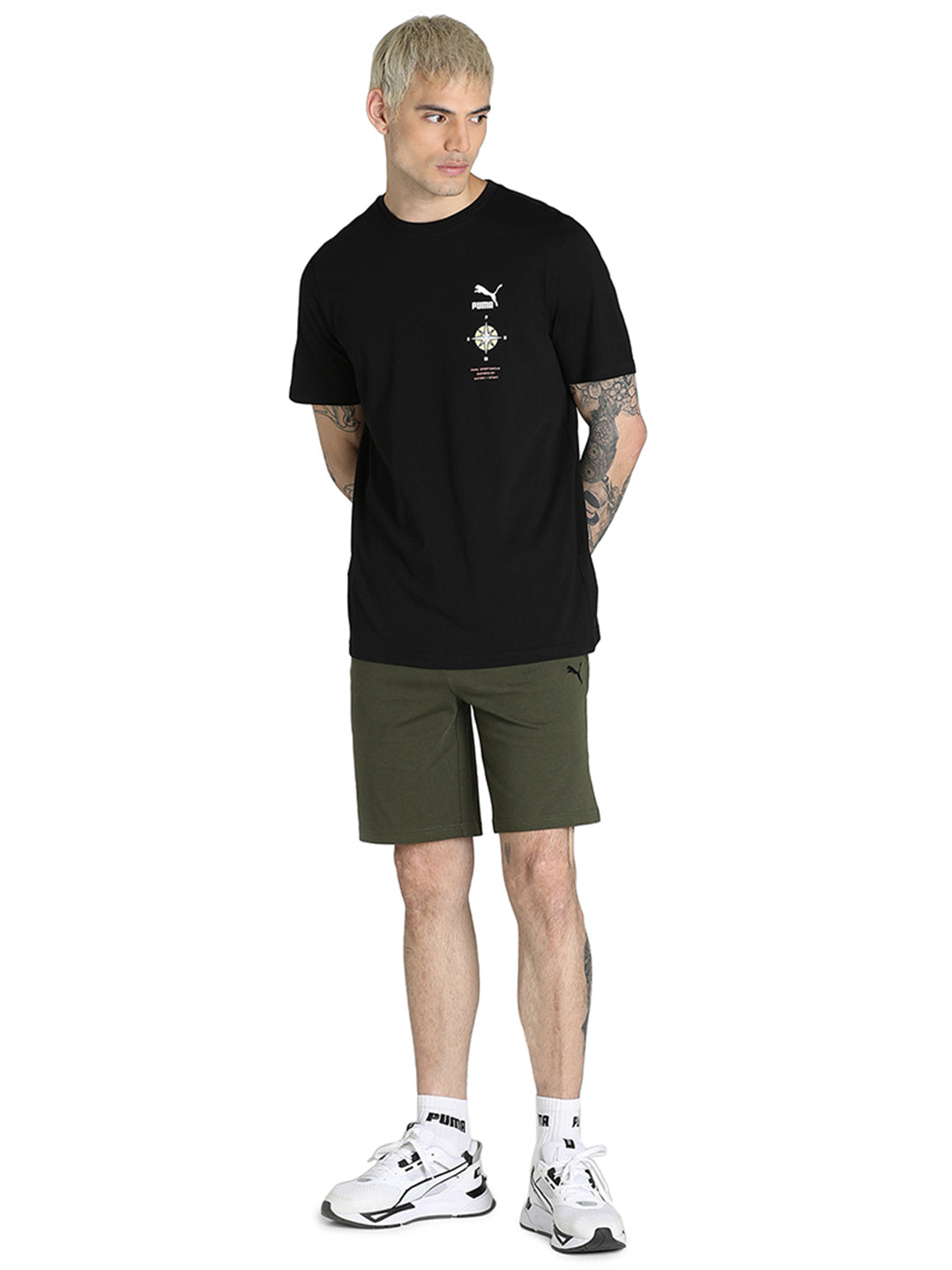 Puma Puma Zippered Jersey Shorts Forest Night (5)