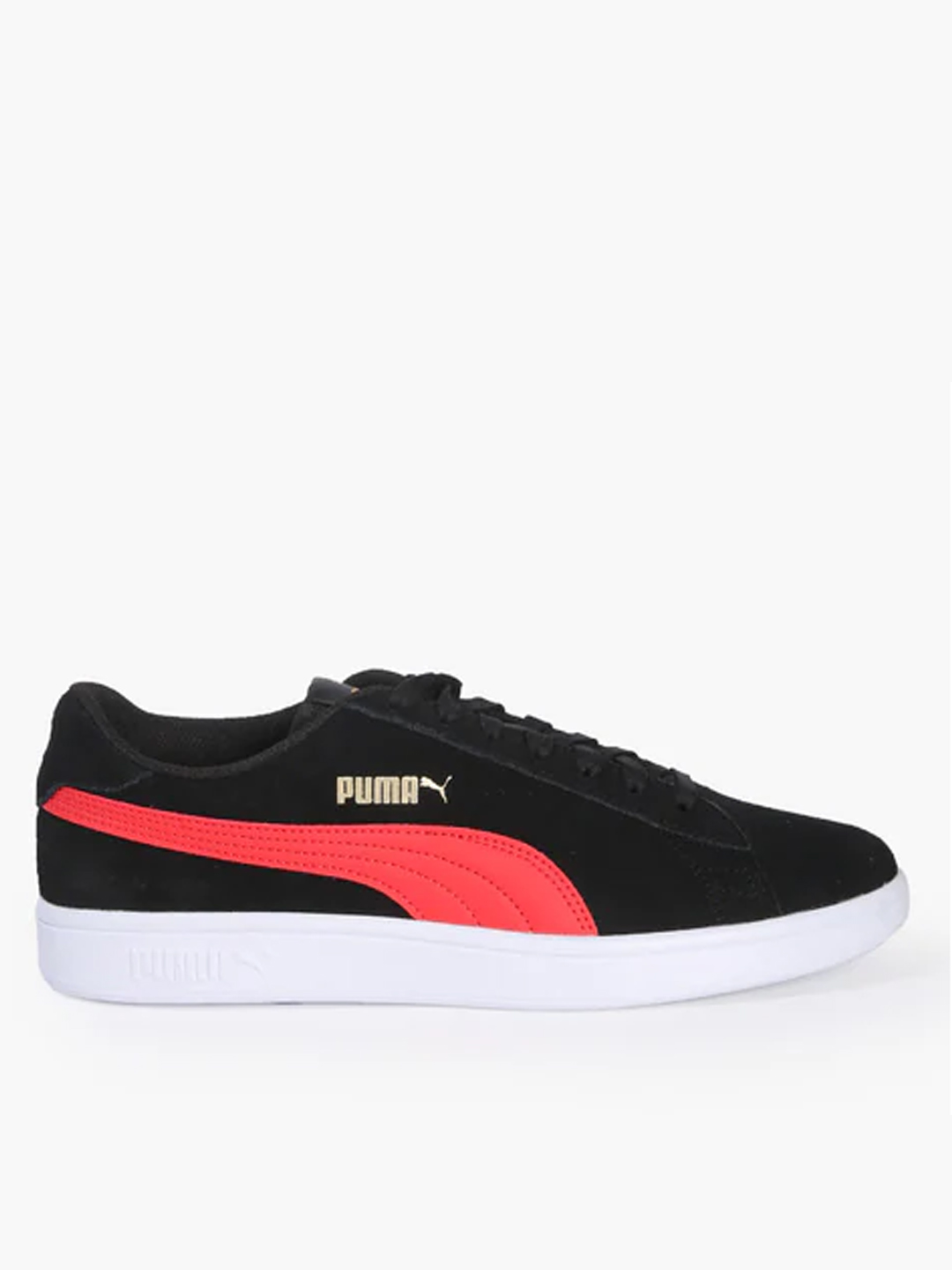 Puma Unisex Black and Red Puma Smash v2 Sneakers (1)
