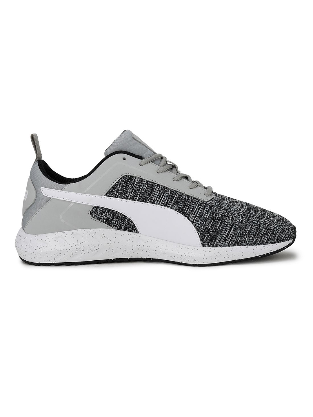 Puma Unisex Black & Grey Flex Run Sneakers (1)