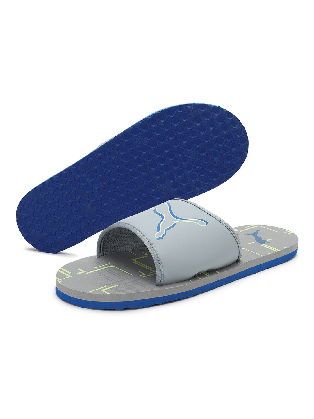 Puma Unisex Grey Stellar Slide V6 Flip Flops (1)