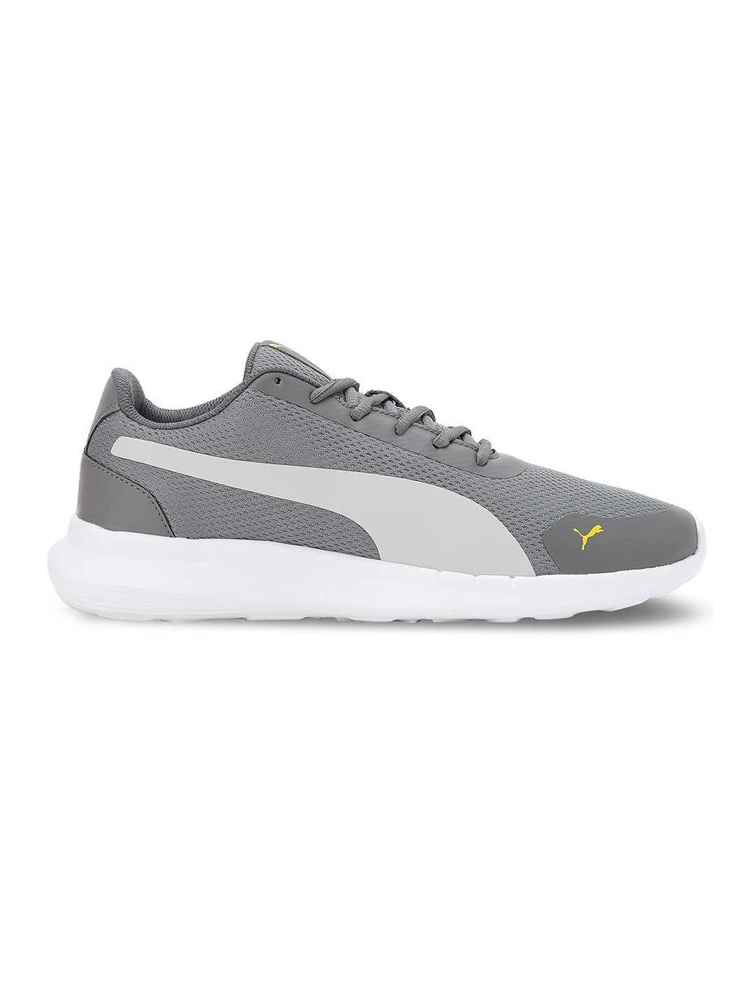 Puma Unisex Grey & Yellow Cave V3 Sneakers (1)