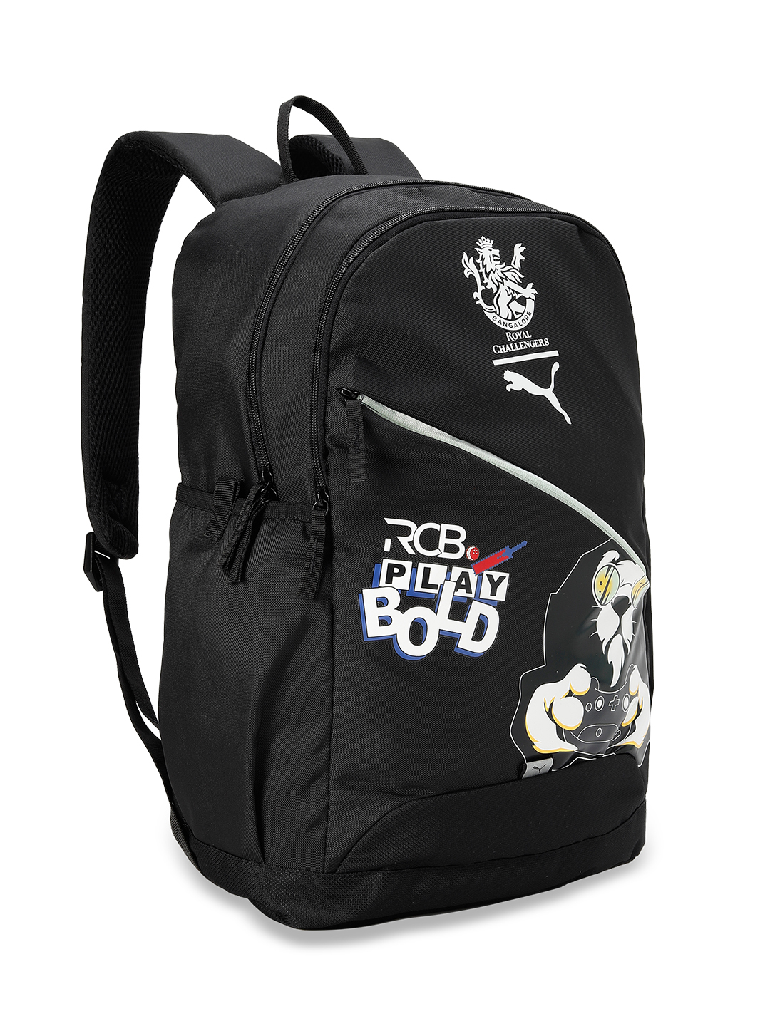 Puma Unisex Medium 25 L Laptop Backpack x Royal Challengers Bangalore 2023 Arcade Backp  (Black) (1)