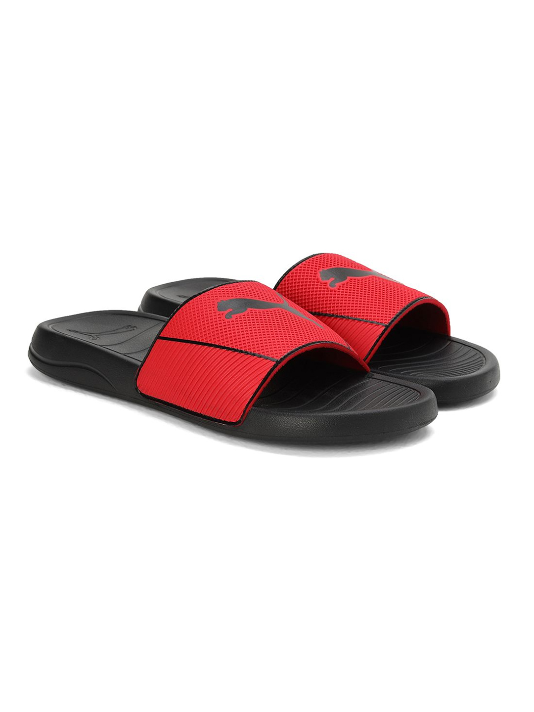 Puma Unisex Red & Black Popcat 20 Shower RES Slides (1)