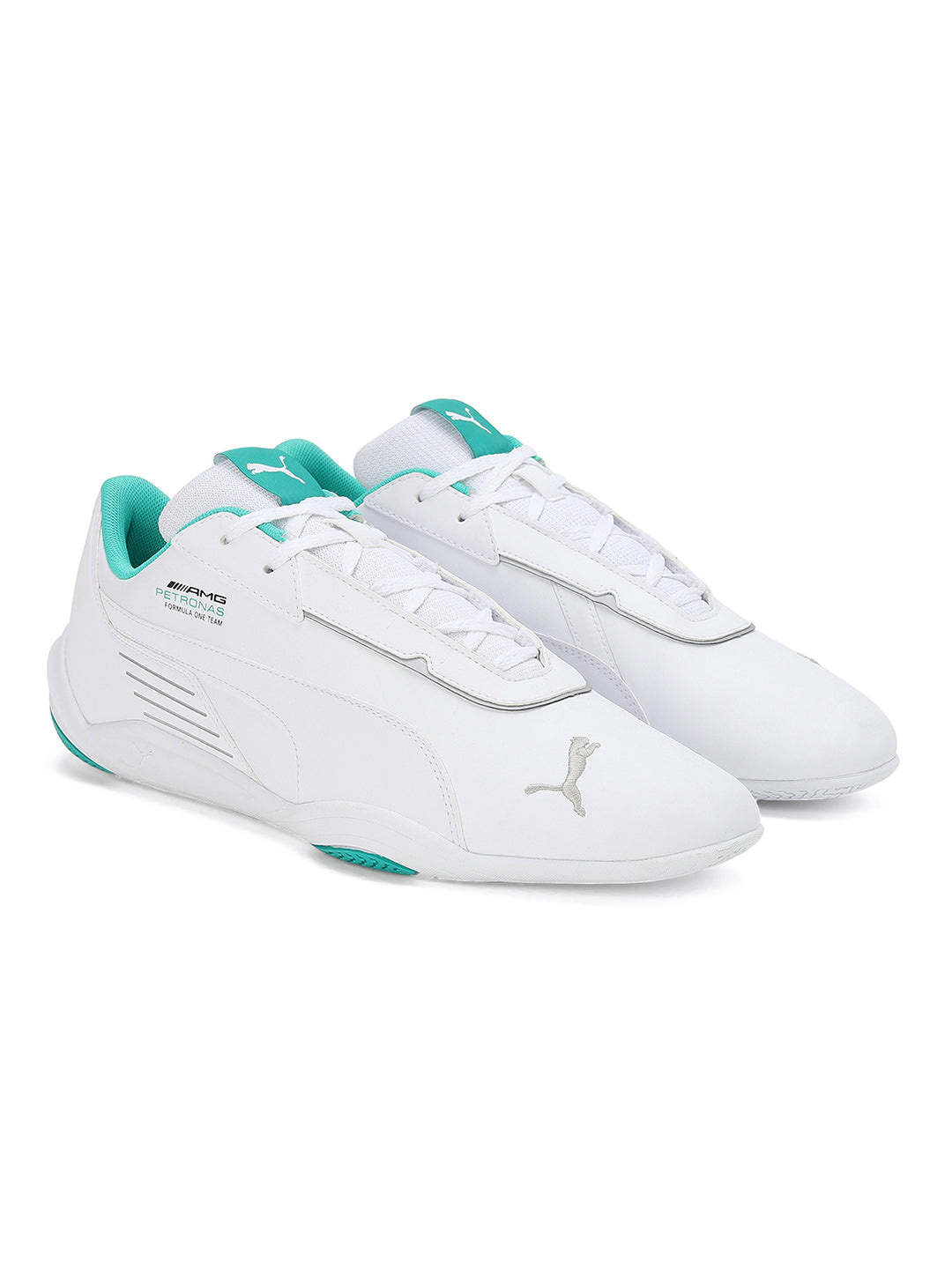 Puma Unisex White and Green MAPF1 R-Cat Machina Sports Shoes (1)