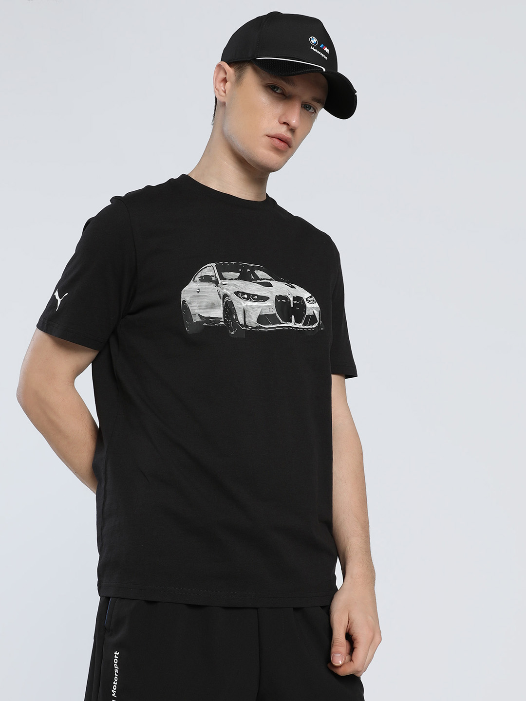 Puma X BMW BMW MMS ESS Graphic Printed T-Shirt in Black For Men (1)
