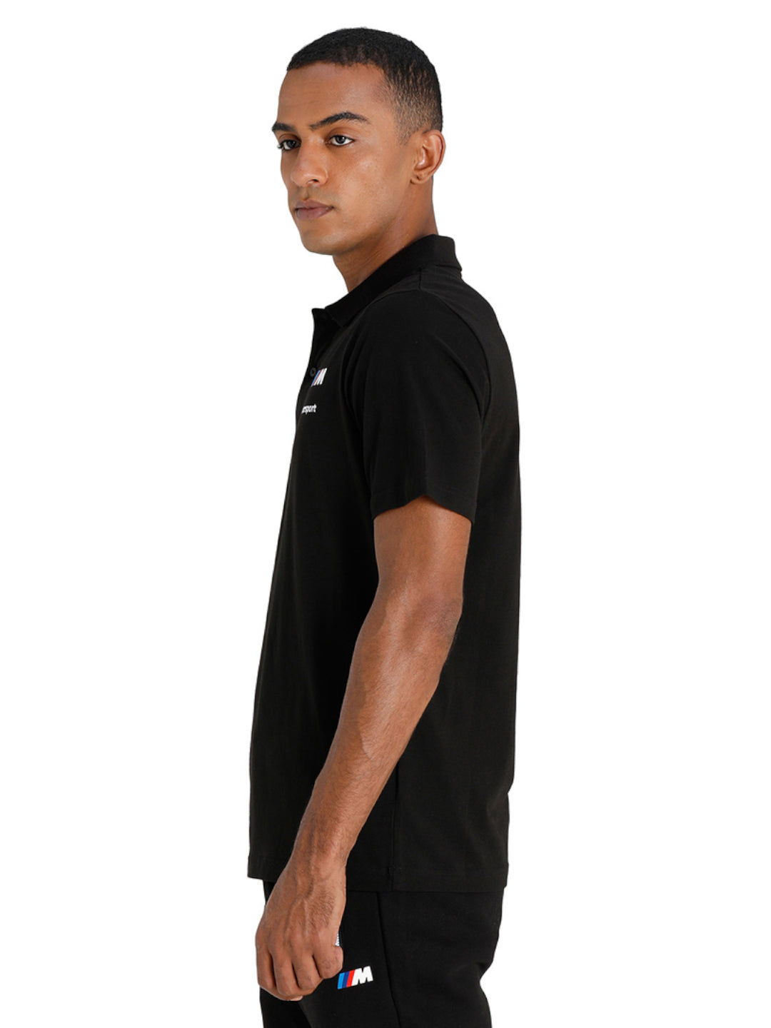 Puma X BMW Men Black BMW MMS ESS Logo Printed Polo Collar T-Shirt (2)