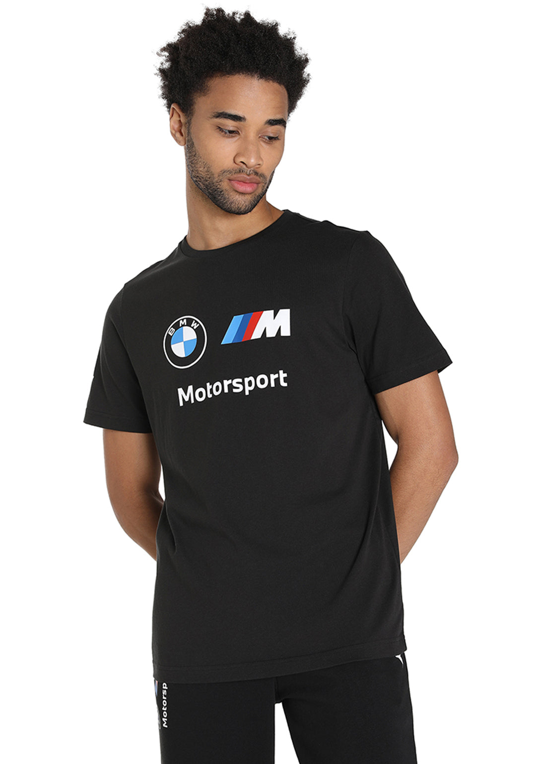 Men Black BMW MMS ESS Logo T-Shirt
