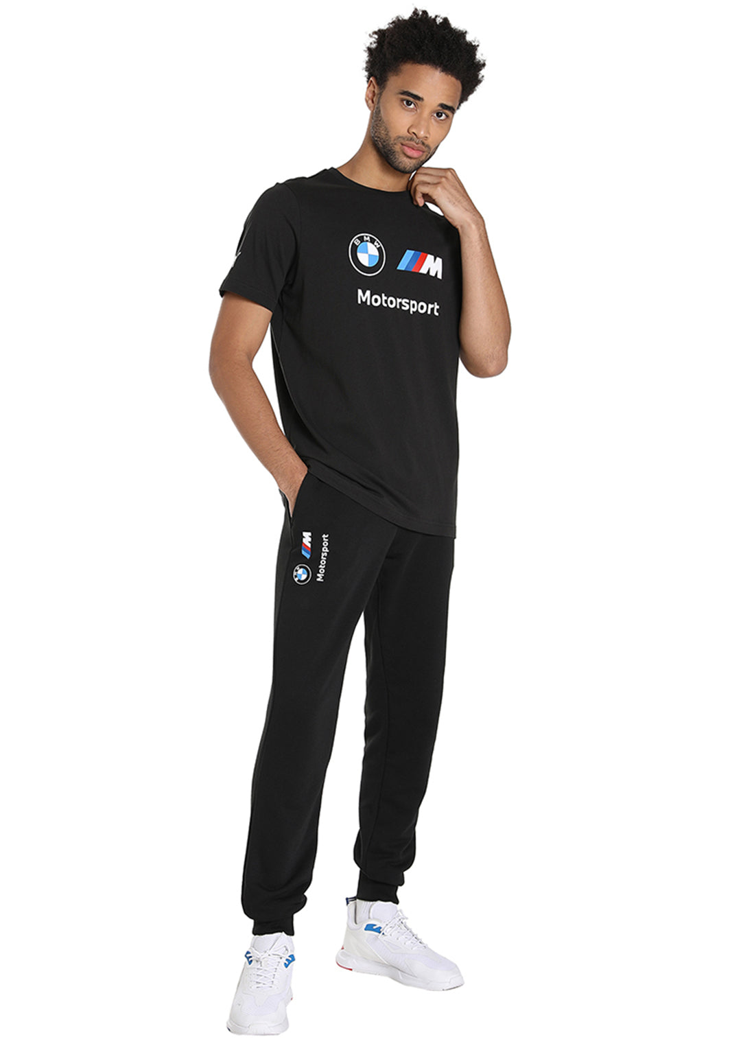 Puma X BMW Men Black BMW MMS ESS Logo T-Shirt (5)