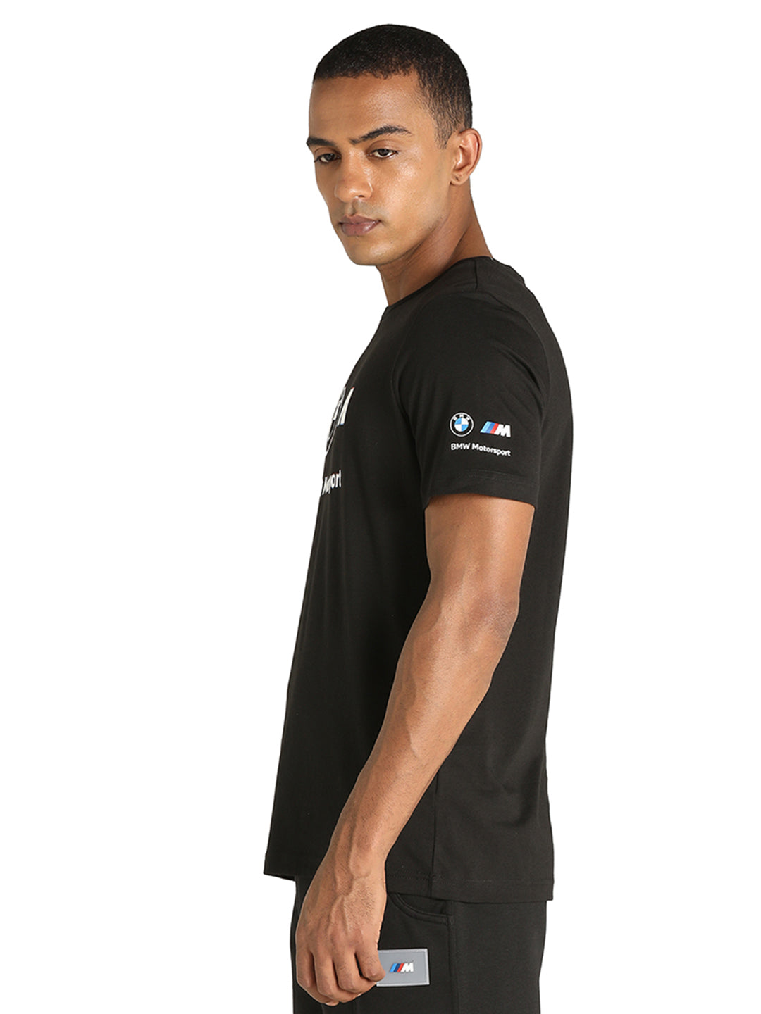 Puma X BMW Men Black BMW MMS Logo Printed Round Neck Half Sleeves T-Shirt (2)