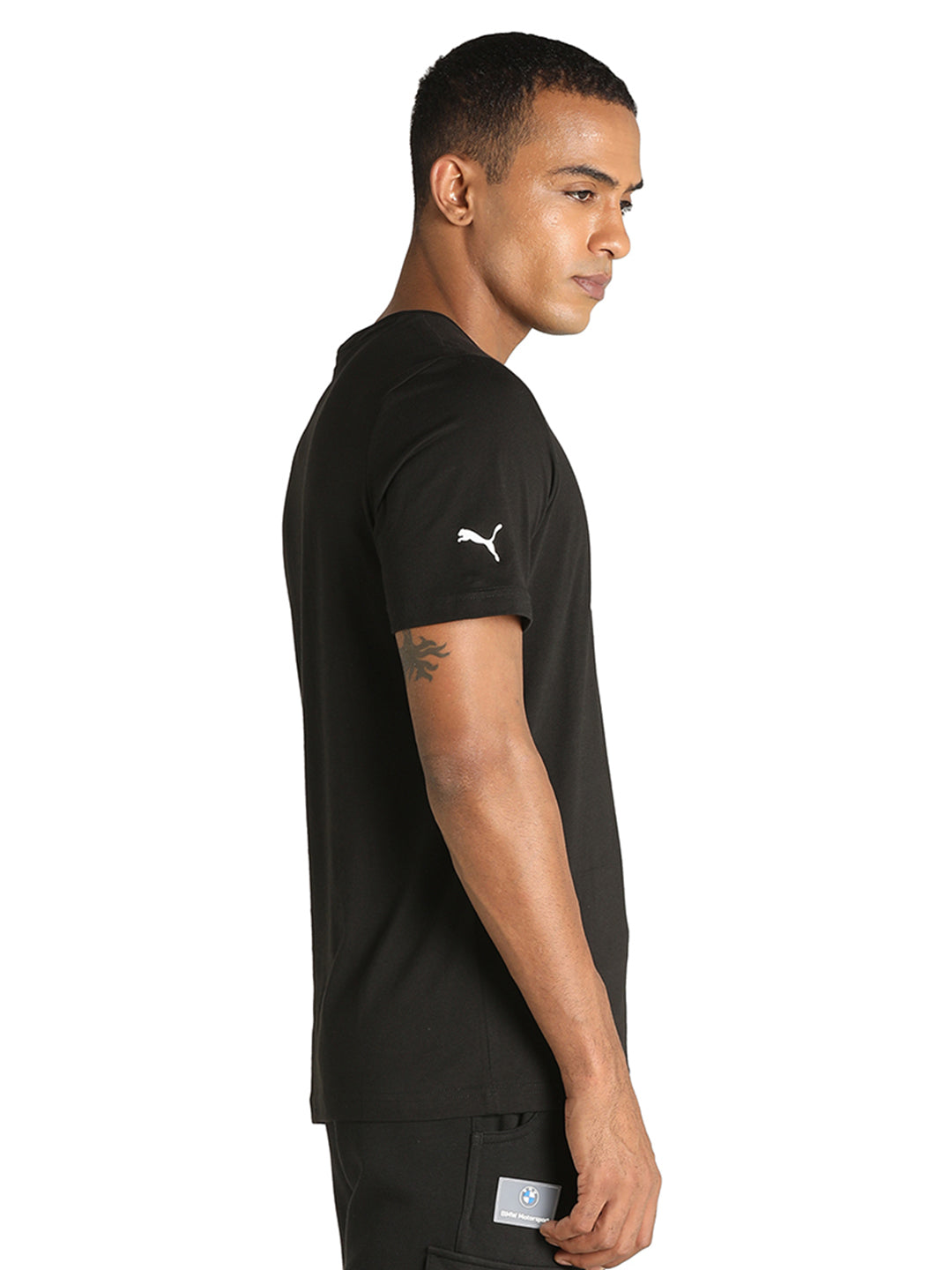 Puma X BMW Men Black BMW MMS Logo Printed Round Neck Half Sleeves T-Shirt (3)