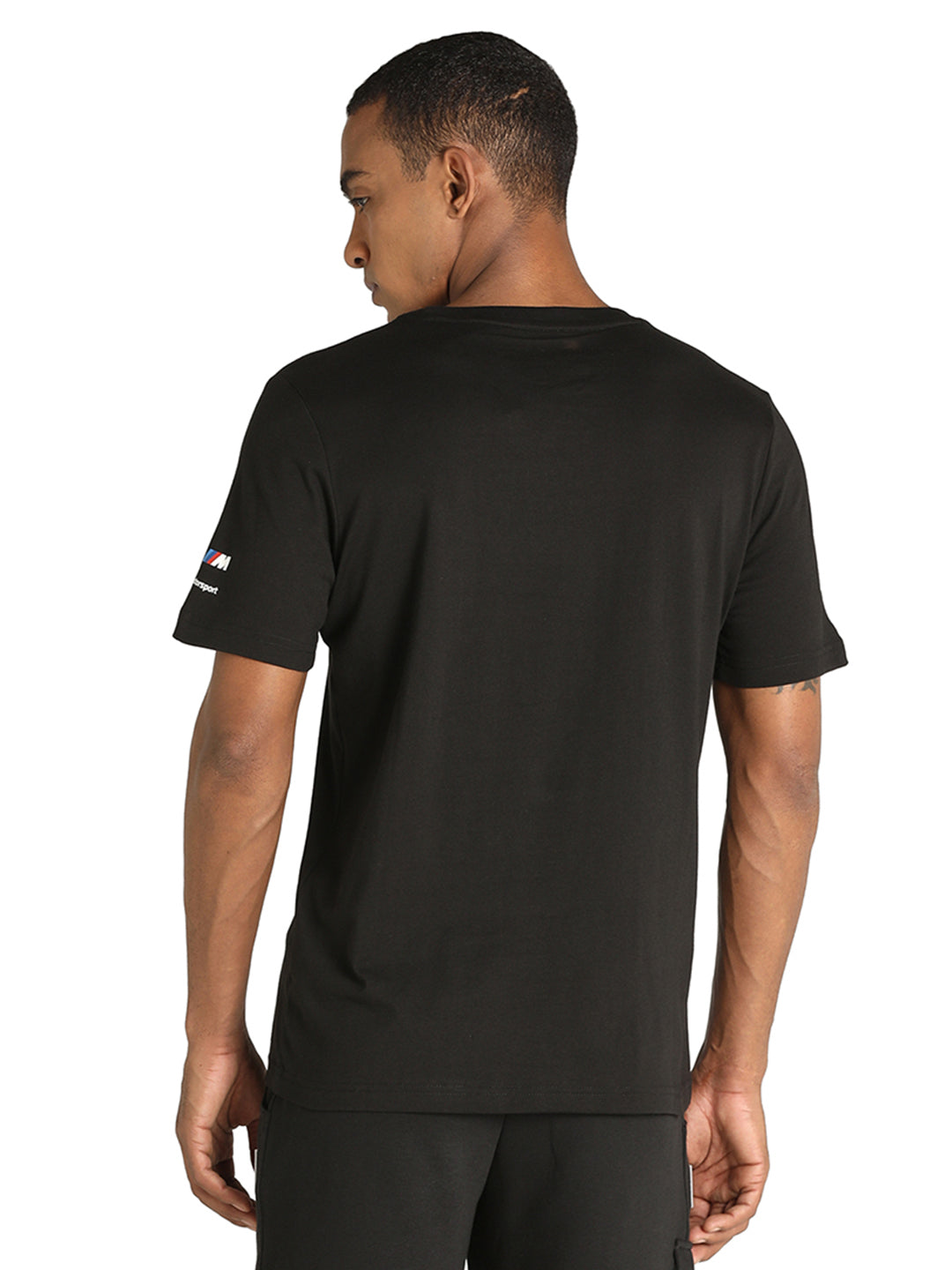 Puma X BMW Men Black BMW MMS Logo Printed Round Neck Half Sleeves T-Shirt (4)