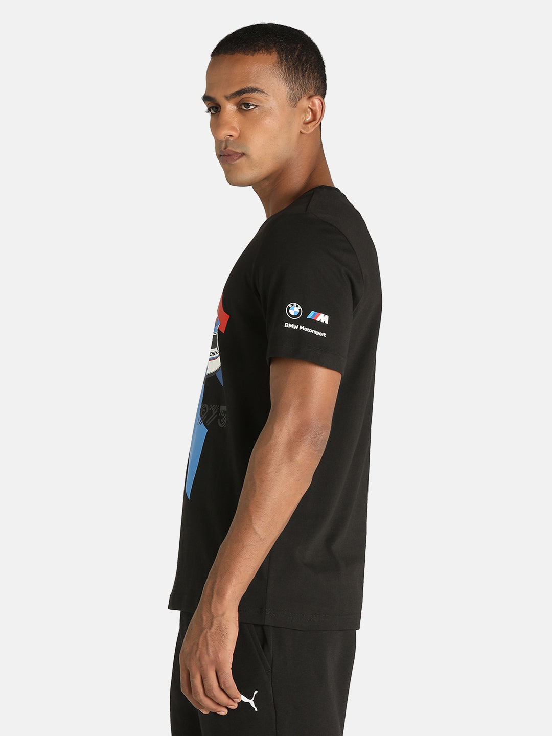Puma X BMW Men Black MMS Vintage Car Graphic Printed Half Sleeves Round Neck T-Shirt (2)