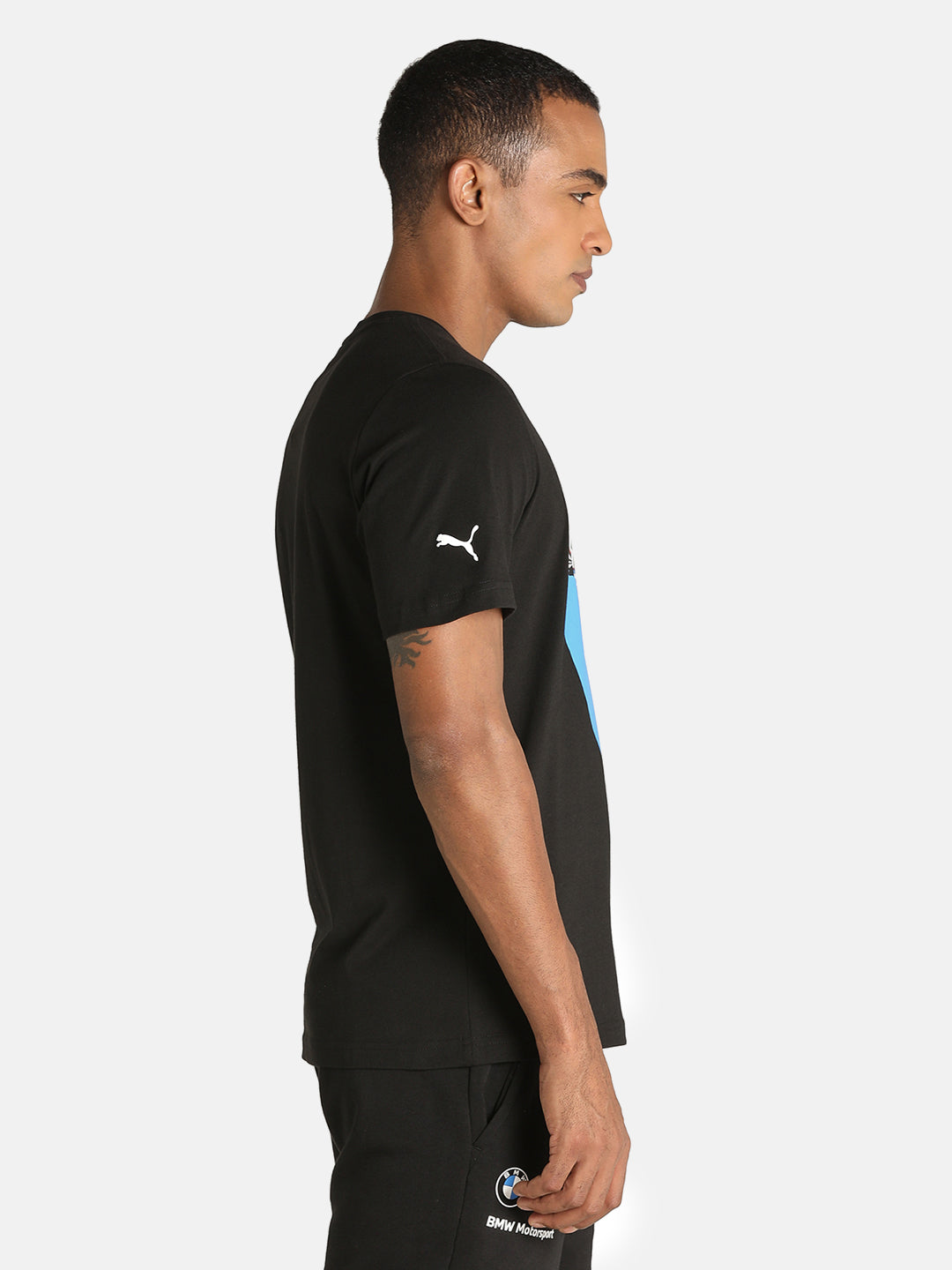 Puma X BMW Men Black MMS Vintage Car Graphic Printed Half Sleeves Round Neck T-Shirt (4)