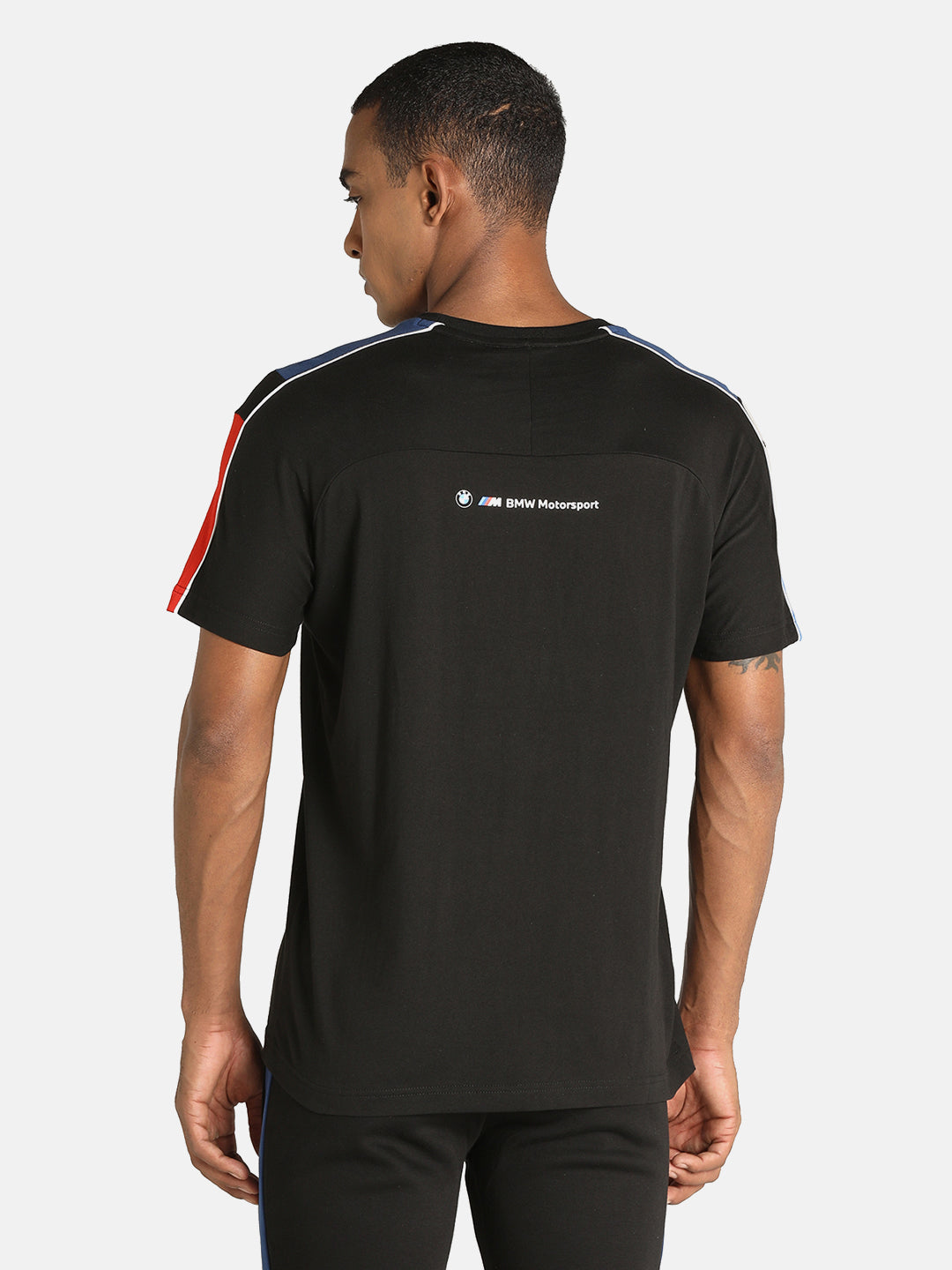 Puma X BMW Men Black Puma MMS T7 Solid Brand Logo Printed T-Shirt (2)
