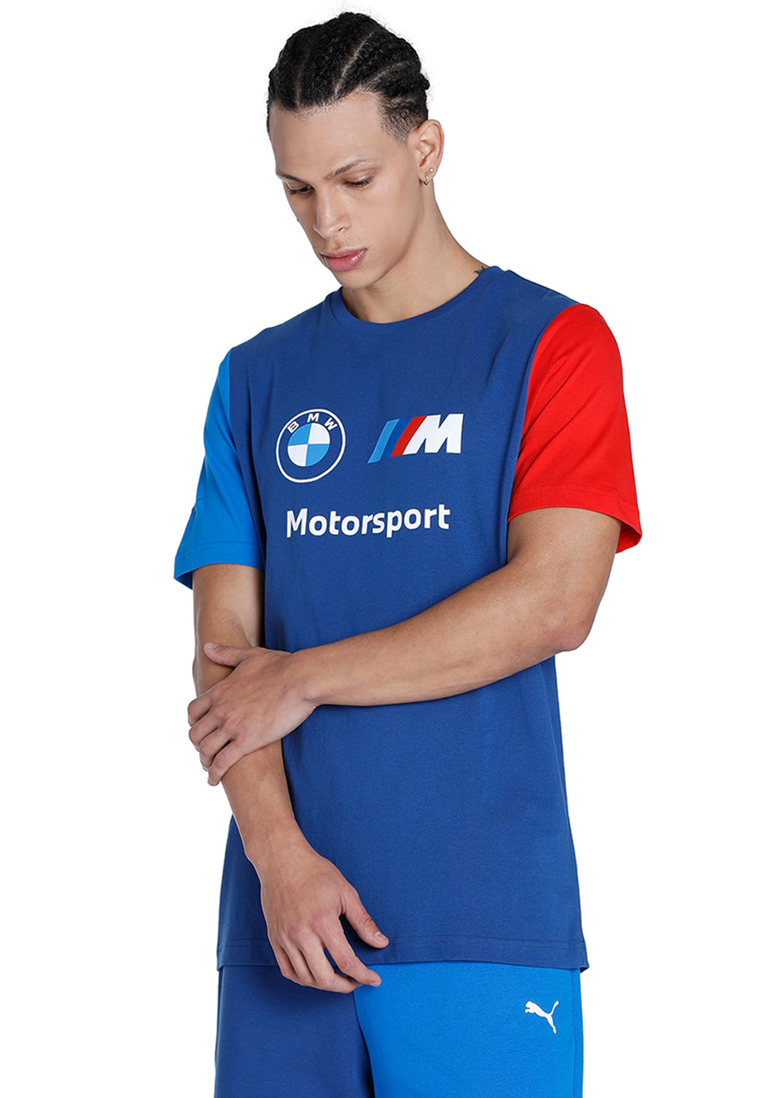 Men Blue BMW MMS ESS Logo T-Shirt