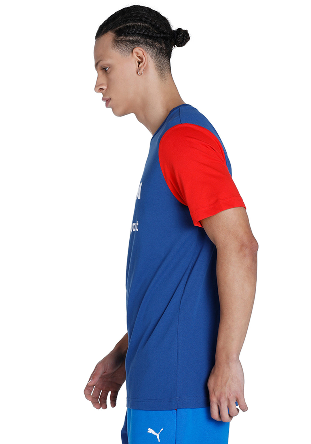 Puma X BMW Men Blue BMW MMS ESS Logo T-Shirt (2)
