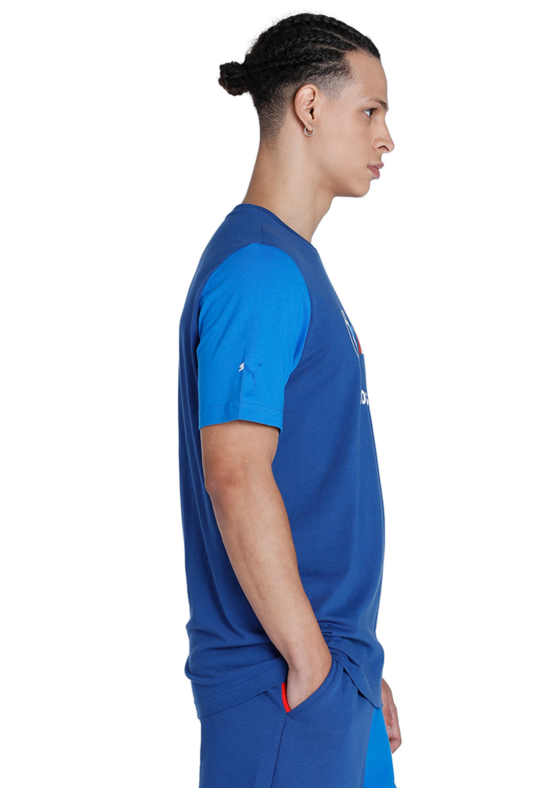 Puma X BMW Men Blue BMW MMS ESS Logo T-Shirt (4)
