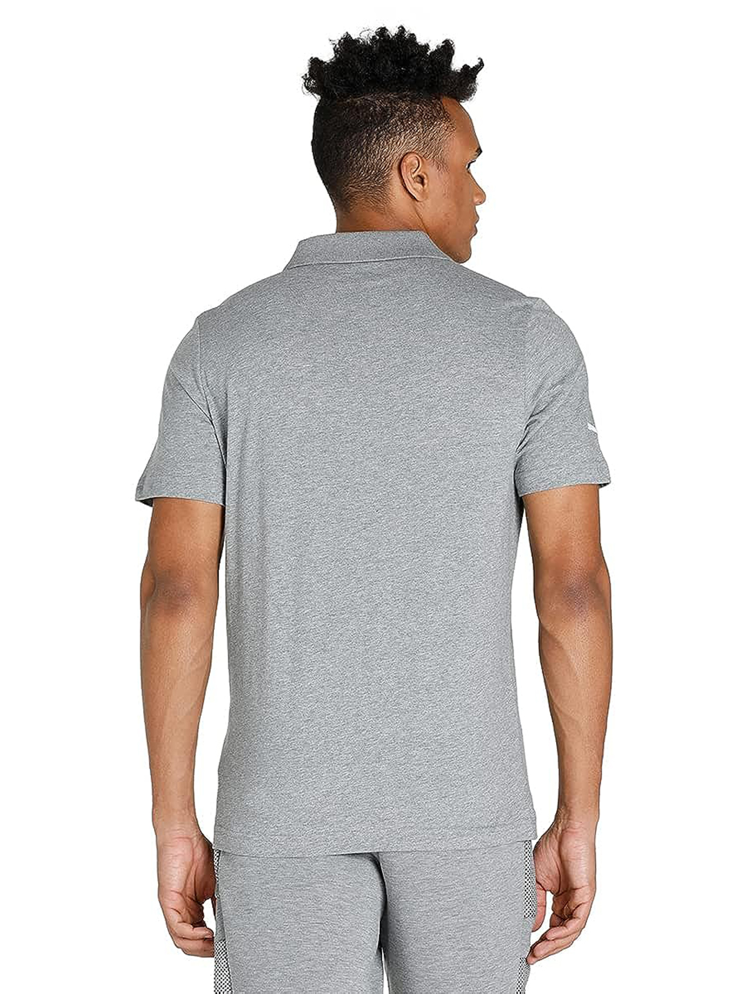 Puma X BMW Men Grey BMW MMS ESS Logo Printed Polo Neck T-Shirt (3)