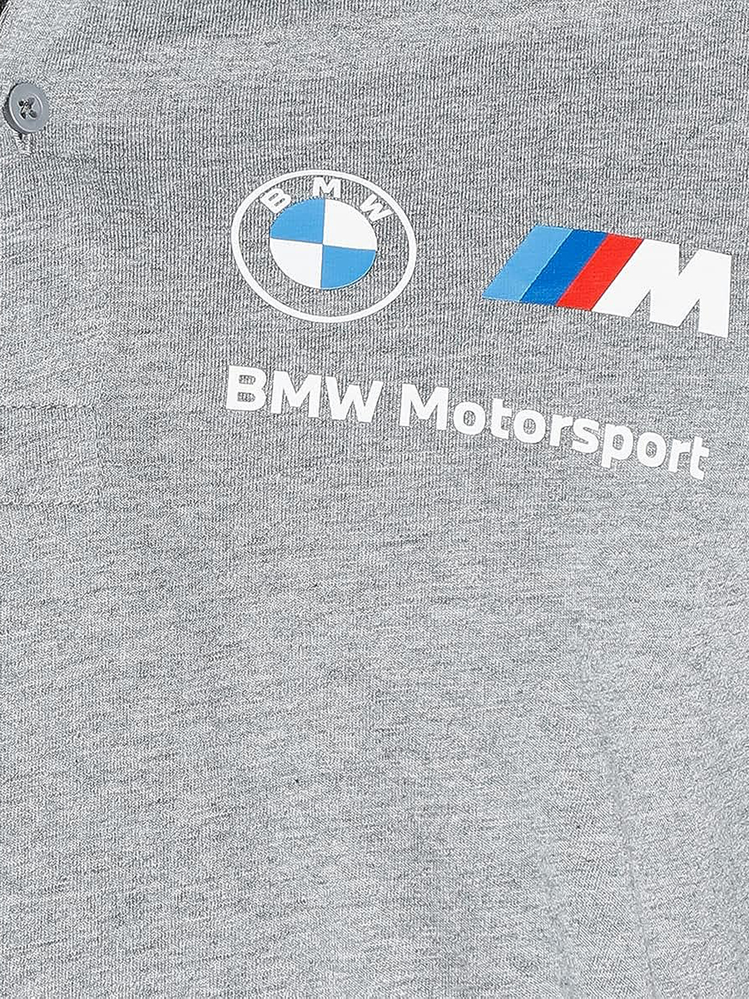 Puma X BMW Men Grey BMW MMS ESS Logo Printed Polo Neck T-Shirt (6)