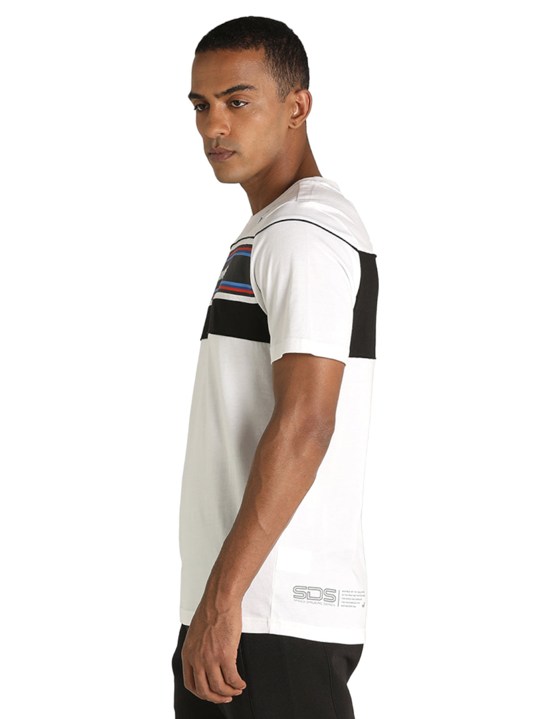 Puma X BMW Men White and Black BMW MMS Logo Printed Half Sleeves Round Neck T-Shirt (2)