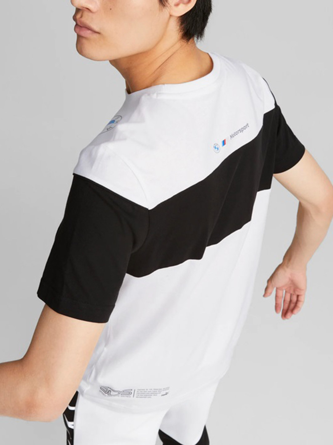 Puma X BMW Men White & Black BMW M Motorsport SDS Printed T-Shirt (6)